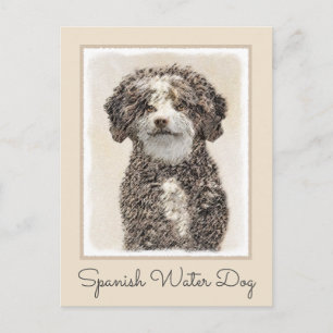 Spaans waterhondenschilderij - Kute Original Dog A Briefkaart