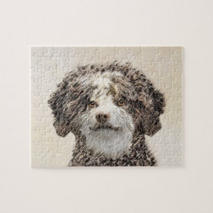 Spaans waterhondenschilderij - Kute Original Dog A Legpuzzel