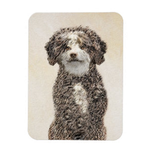 Spaans waterhondenschilderij - Kute Original Dog A Magneet