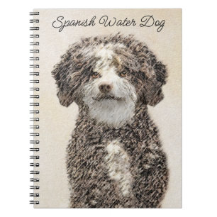 Spaans waterhondenschilderij - Kute Original Dog A Notitieboek