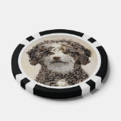 Spaans waterhondenschilderij - Kute Original Dog A Poker Chips (Enkel)