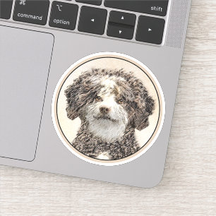 Spaans waterhondenschilderij - Kute Original Dog A Sticker
