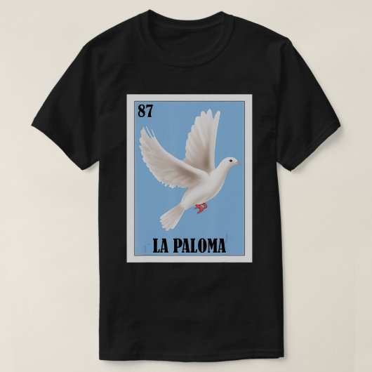 Spaans White Dove Design - Mexicaanse loterij La P T-shirt (Design voorkant)