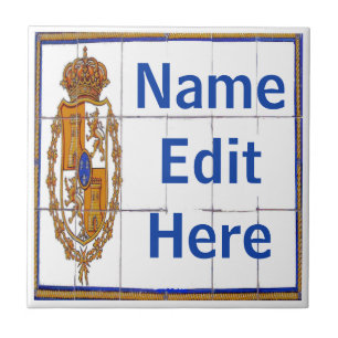 Spaans zegel- en huisnummer tegels tegeltje