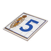 Spaans zegelbrief & huisnummer Tegels Tegeltje (Zijkant)