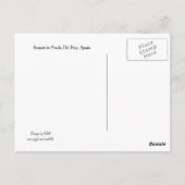 Spaans zonsonderstel briefkaart (Achterkant)