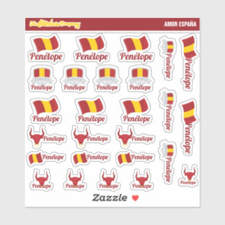 Spaanse aangepaste naamlabels Spanje | Sticker