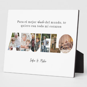 Spaanse Abuelo Fotocollage voor Vaderdag Fotoplaat
