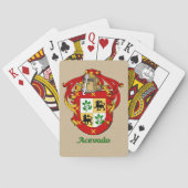 Spaanse achternaam Acevado Shield en Mantel Pokerkaarten (Achterkant)