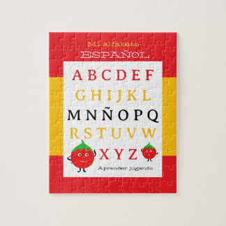 Spaanse Alfabet Kids Puzzel Mooie Tomaten