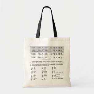 Spaanse Alfabet Zak Tote Bag