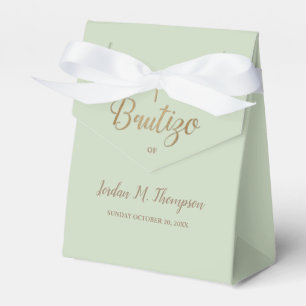 Spaanse baptisme Bautizo White Gold Cross Green Bedankdoosjes