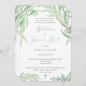 Spaanse Bautizo Boy Baptism en First Birthday Kaart (Voorkant / Achterkant)