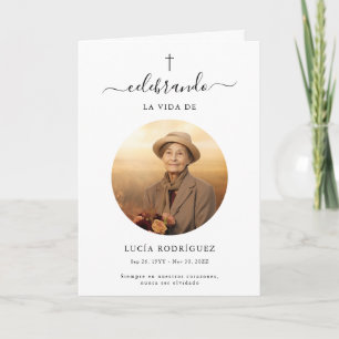 Spaanse begrafenis Memorial overlijdensprogramma k Kaart