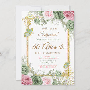 Spaanse Bloemrijke Fiesta Sorpresa 60 Jaar Verjaar Kaart