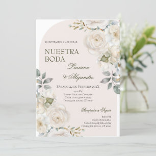 Spaanse Boho Floral Wedding Kaart