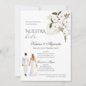 Spaanse Boho Floral Wedding Kaart (Voorkant)
