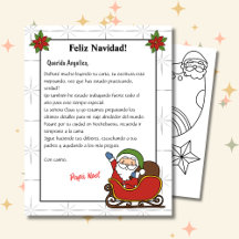 Spaanse brief van Santa White Carta a Papá Noel