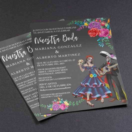 Spaanse bruiloft Nuestra Boda Day of Dead