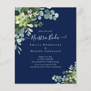 Spaanse Bruiloft NUESTRA BODA Eucalyptus Groene Tu Flyer