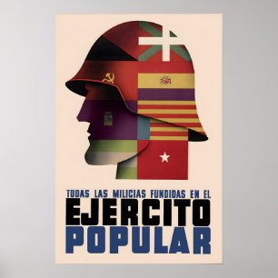 Spaanse Burgeroorlog Poster Alle krachten verenigd