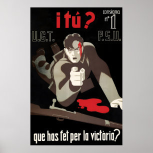 Spaanse Burgeroorlog Poster Hoe zit het met jou Wa