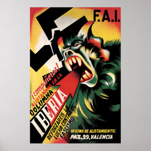 Spaanse Burgeroorlog Poster Kameraden, meld je aan