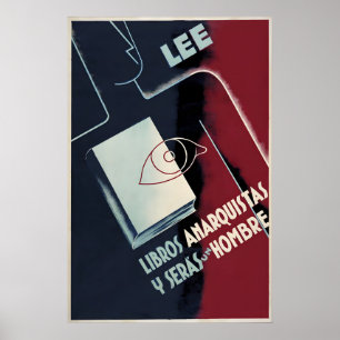 Spaanse Burgeroorlog Poster LEE Anarchistische boe