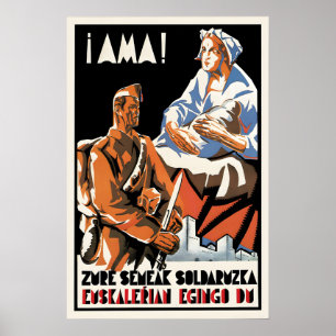 Spaanse Burgeroorlog Poster Moeder, je zonen zijn
