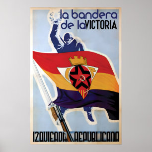 Spaanse Burgeroorlog Poster van het Volksfront De 