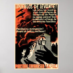 Spaanse Burgeroorlog Propagandaposter, Help bij ev Poster