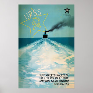 Spaanse Burgeroorlog Propagandaposter JSU Komosomo Poster