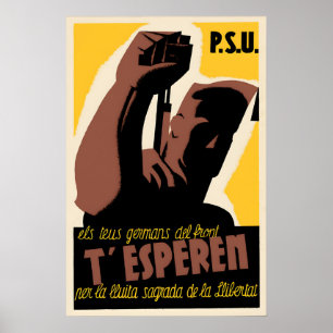 Spaanse Burgeroorlog Propagandaposter Sluit je aan Poster