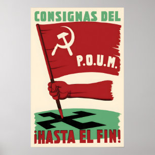 Spaanse Burgeroorlog Propagandaposter Tot het eind Poster
