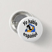 Spaanse Button - Parrot zegt "Yo hablo español" (Voorkant /achterkant)