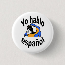 Spaanse Button - Parrot zegt "Yo hablo español"