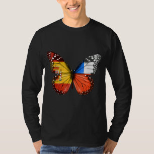 Spaanse Chileense vlag vlinder T-shirt