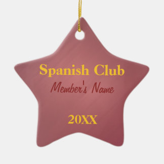 Spaanse club, buitenlandse taalclub keramisch ornament