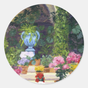 Spaanse Courtyard Ronde Sticker