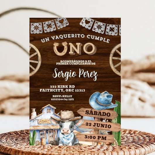 Spaanse cowboy eerste rodeo kaart