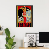 Spaanse dames, tekst toevoegen poster (Thuiskantoor)