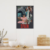 Spaanse dames, tekst toevoegen poster (Keuken)