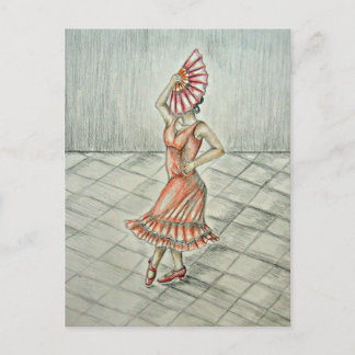 Spaanse danseres briefkaart