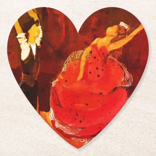 Spaanse dansers kartonnen onderzetters (Voorkant)