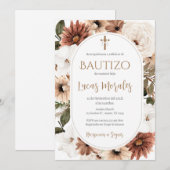 Spaanse Doop Jongen uitnodiging (Voorkant / Achterkant)