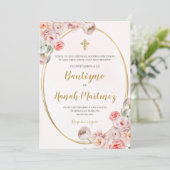 Spaanse doop voor meisje kaart (Staand voorkant)