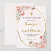 Spaanse doop voor meisje kaart (Voorkant / Achterkant)