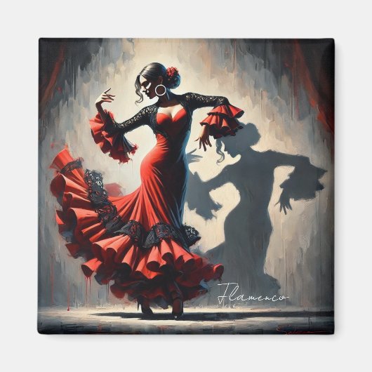 Spaanse Flamenco Dancer Magneet (Voorkant)