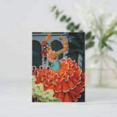 Spaanse Flamenco Dancer Post Card Briefkaart (Staand voorkant)