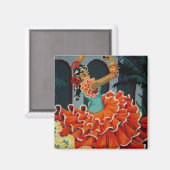 Spaanse Flamenco danser magneet (Voorkant / Achterkant)